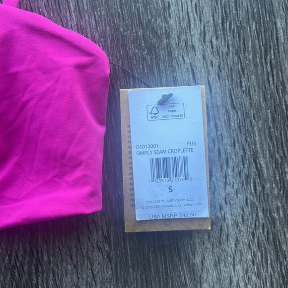 NWT Volcom Simply Seam Croplette | Fucshia | Size S - Picture 5 of 6